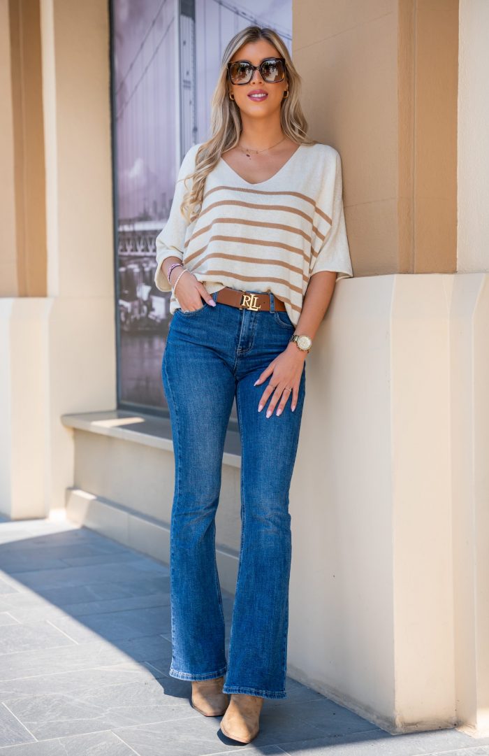 Jersey Rayas Beige - Imagen 1