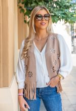 Chaleco Flecos Beige