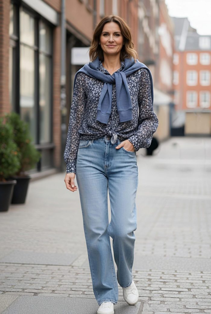 Blusa Estampada Flores - Imagen 1