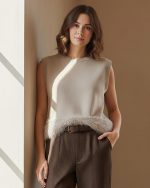 Jersey sin mangas con pelito