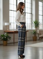 Pantalón Estampado Cuadros - Imagen 3