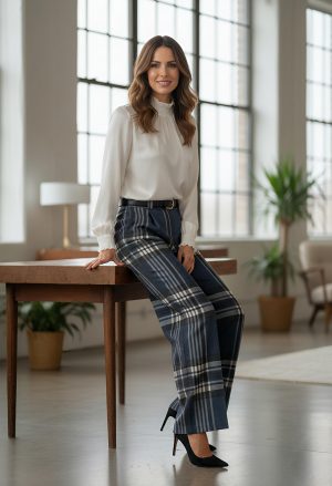 Pantalón Estampado Cuadros