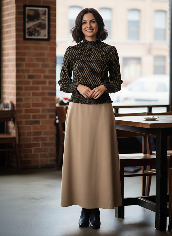 Falda antelina cinturón - Imagen 1