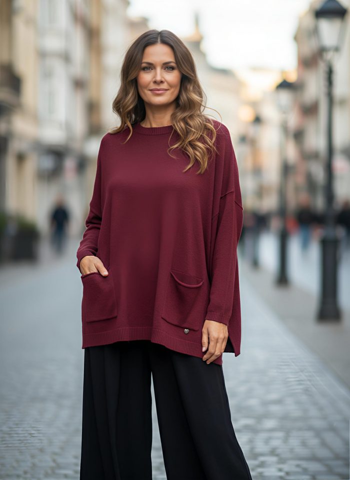 Jersey Oversize Granate - Imagen 1