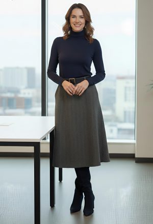 Falda Antelina con cinturón