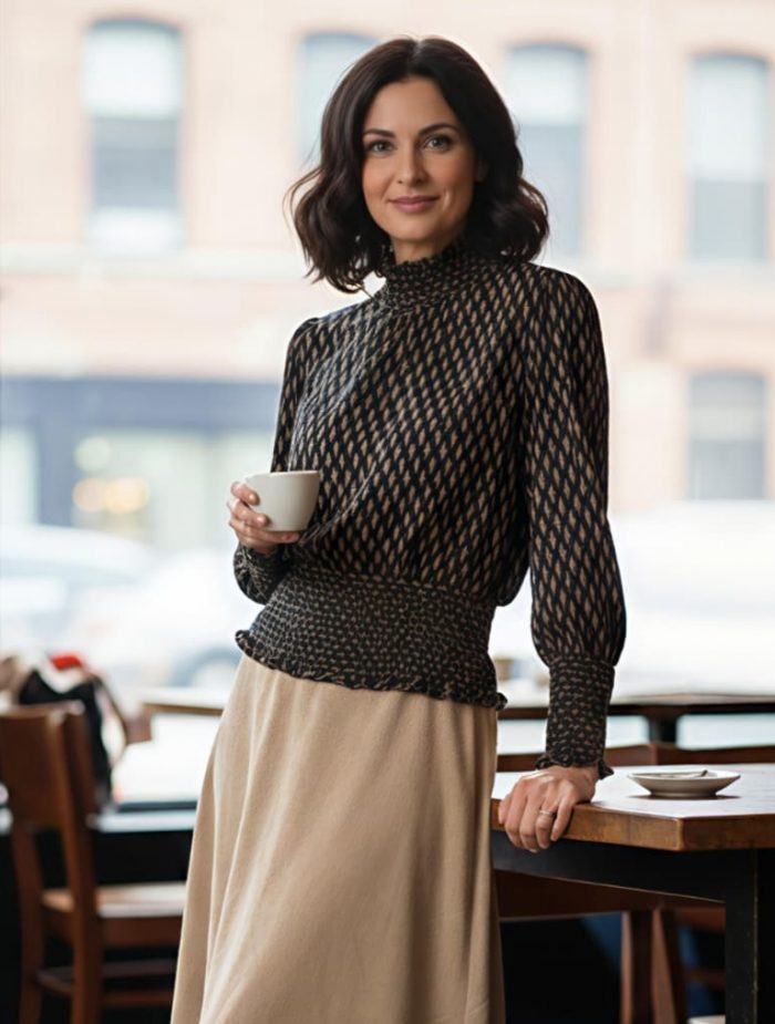 Blusa gasa estampada - Imagen 1