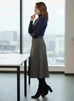 Falda Antelina con cinturón - Imagen 2