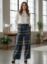 Pantalón Estampado Cuadros - Imagen 2